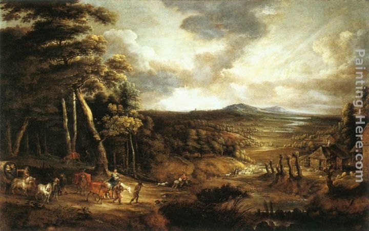 Lucas Van Uden Landscape with the Flight into Egypt